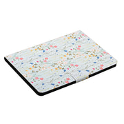 For Samsung Galaxy Tab A9 Flower Pattern Horizontal Flip PU Tablet Case with Sleep / Wake-up Function(Small Floral)