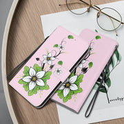 For Google Pixel 9 Pro Crystal Texture Colored Drawing Leather Phone Case(Lily)