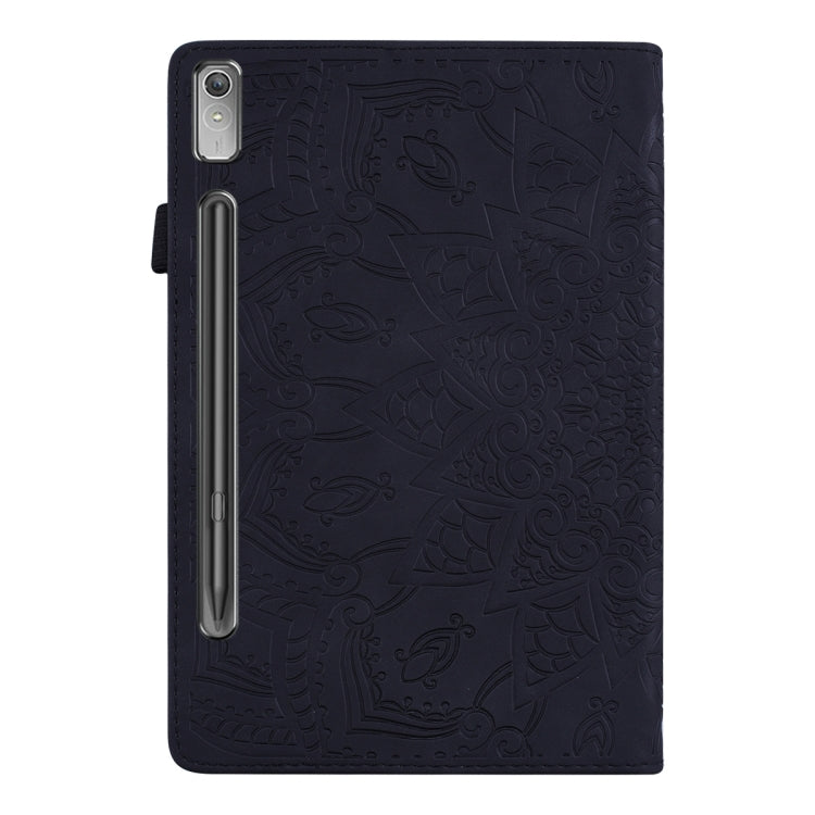 For Lenovo Tab P12 12.7 Calf Texture Embossed Leather Tablet Case(Black) - Lenovo by PMC TechLife | Online Shopping South Africa | PMC TechLife | Buy Now Pay Later Mobicred