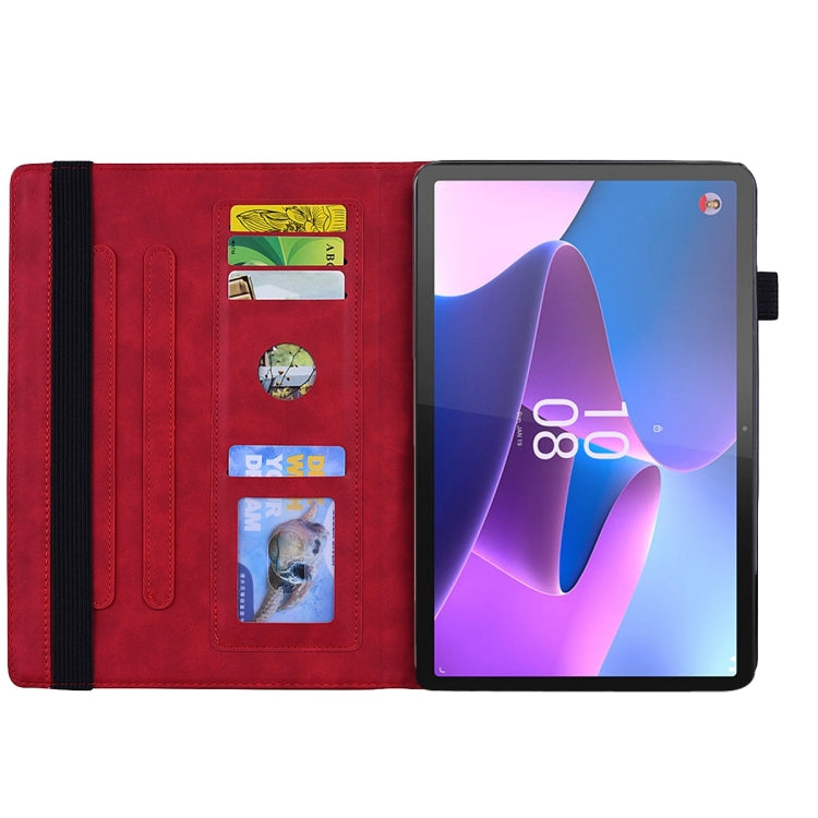 For Lenovo Tab P12 12.7 Calf Texture Embossed Leather Tablet Case(Red) - Lenovo by PMC TechLife | Online Shopping South Africa | PMC TechLife | Buy Now Pay Later Mobicred