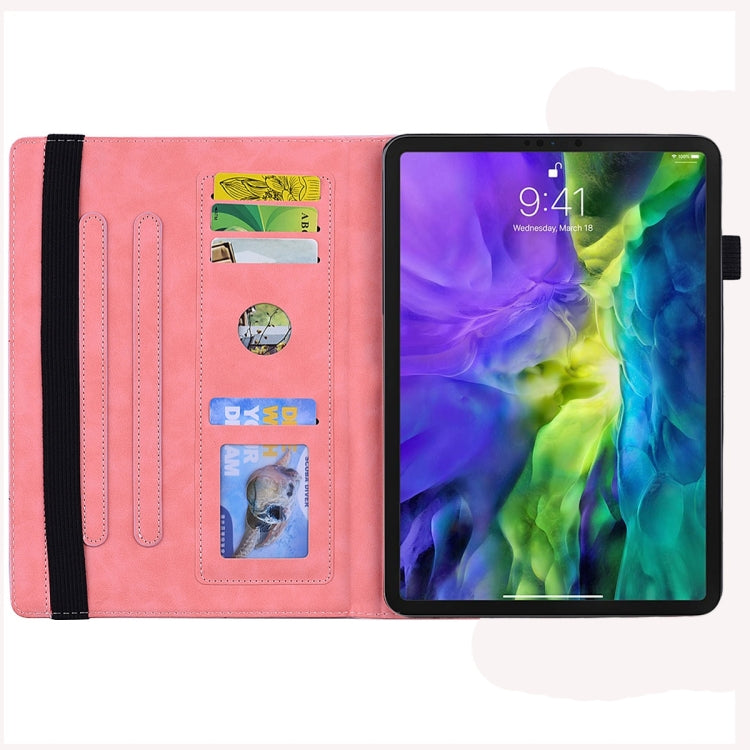 For Lenovo Tab P12 12.7 Calf Texture Embossed Leather Tablet Case(Pink) - Lenovo by PMC TechLife | Online Shopping South Africa | PMC TechLife | Buy Now Pay Later Mobicred