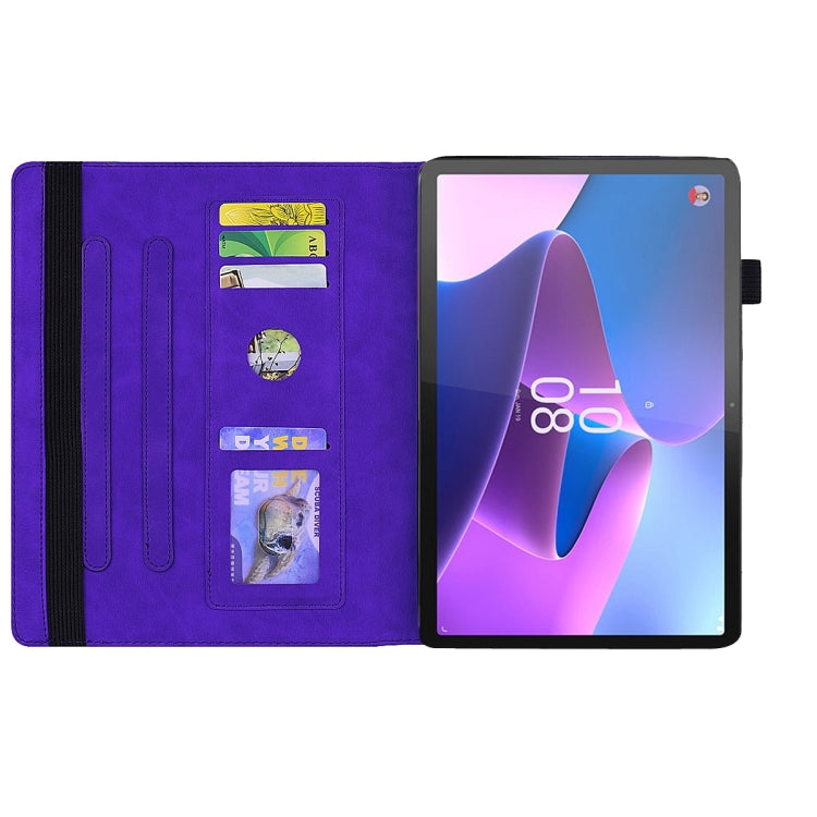 For Lenovo Tab P12 12.7 Calf Texture Embossed Leather Tablet Case(Purple) - free shipping - PMC TechLife - Order now!