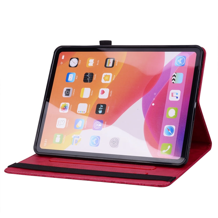 For Lenovo Tab M11 / Xiaoxin Pad 11 2024 Calf Texture Embossed Leather Tablet Case(Red)