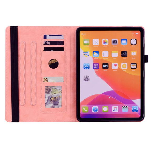 For Lenovo Tab M11 / Xiaoxin Pad 11 2024 Calf Texture Embossed Leather Tablet Case(Pink)