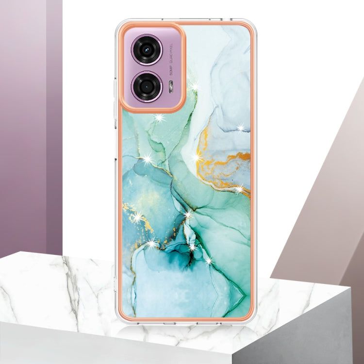 For Motorola Moto G24 4G / G04 4G Electroplating Marble Dual-side IMD Phone Case(Green 003) - free shipping - PMC TechLife - Order now!