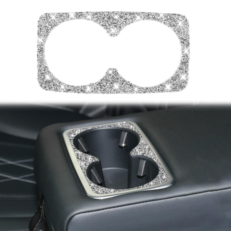 For Ford Mustang Mach E 2021 Car Rear Seat Cup Holder Frame Diamond Decorative Sticker - Car Interior Mouldings by PMC TechLife | Online Shopping South Africa | PMC TechLife | Buy Now Pay Later Mobicred