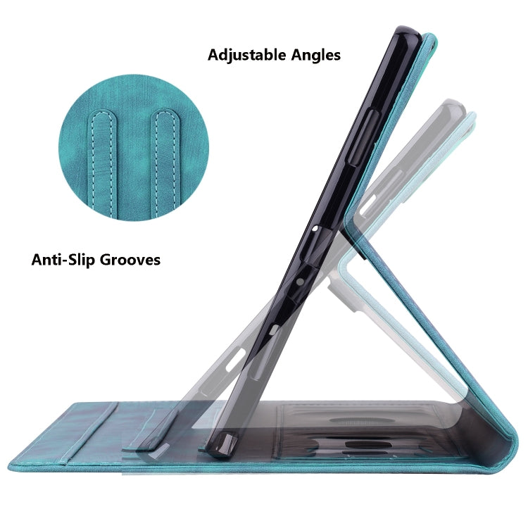 For Lenovo Tab P12 12.7 Cartoon Sakura Cat Embossed Leather Tablet Case(Green) - Lenovo by PMC TechLife | Online Shopping South Africa | PMC TechLife | Buy Now Pay Later Mobicred