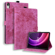 For Lenovo Tab P11 TB-J606F Cartoon Sakura Cat Embossed Leather Tablet Case(Rose Red) - Lenovo by PMC TechLife | Online Shopping South Africa | PMC TechLife | Buy Now Pay Later Mobicred