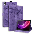 For Lenovo Tab P11 TB-J606F Cartoon Sakura Cat Embossed Leather Tablet Case(Purple) - Lenovo by PMC TechLife | Online Shopping South Africa | PMC TechLife | Buy Now Pay Later Mobicred