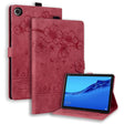 For Lenovo Tab M10 Plus 3rd Gen 2022 Cartoon Sakura Cat Embossed Leather Tablet Case(Red) - Lenovo by PMC TechLife | Online Shopping South Africa | PMC TechLife | Buy Now Pay Later Mobicred