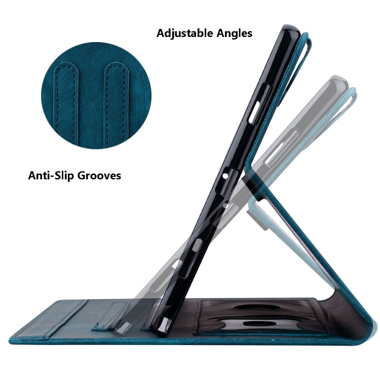 For Lenovo Xiaoxin Pad Pro 2022 / P11 Pro 2 Cartoon Sakura Cat Embossed Leather Tablet Case(Blue) - Lenovo by PMC TechLife | Online Shopping South Africa | PMC TechLife | Buy Now Pay Later Mobicred