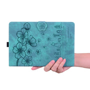 For Lenovo Tab M11 / Xiaoxin Pad 11 2024 Cartoon Sakura Cat Embossed Leather Tablet Case(Green)