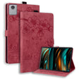 For Lenovo Tab M11 / Xiaoxin Pad 11 2024 Cartoon Sakura Cat Embossed Leather Tablet Case(Red) - Lenovo by PMC TechLife | Online Shopping South Africa | PMC TechLife | Buy Now Pay Later Mobicred