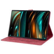 For Lenovo Tab M11 / Xiaoxin Pad 11 2024 Cartoon Sakura Cat Embossed Leather Tablet Case(Red)