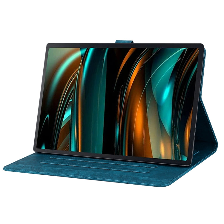 For Lenovo Tab K11 Plus / M11 Plus Cartoon Sakura Cat Embossed Leather Tablet Case(Blue) - Lenovo by PMC TechLife | Online Shopping South Africa | PMC TechLife | Buy Now Pay Later Mobicred