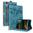 For Lenovo Xiaoxin Pad Pro 12.7 2025 Cartoon Sakura Cat Embossed Leather Tablet Case(Green) - Lenovo by PMC TechLife | Online Shopping South Africa | PMC TechLife | Buy Now Pay Later Mobicred