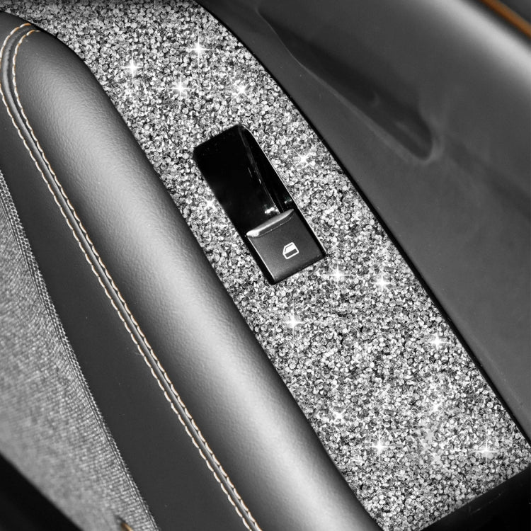 For Ford Mustang Mach E 2021 4 in 1 Car Window Lift Panel Diamond Decorative Sticker, Left Drive - Car Interior Mouldings by PMC TechLife | Online Shopping South Africa | PMC TechLife | Buy Now Pay Later Mobicred