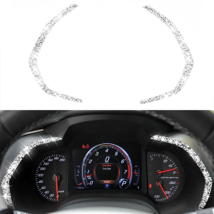 For Chevrolet Corvette C7 2014-2019 2 in 1 Car Dashboard Frame Diamond Decorative Sticker, Left Drive - Car Interior Mouldings by PMC TechLife | Online Shopping South Africa | PMC TechLife | Buy Now Pay Later Mobicred