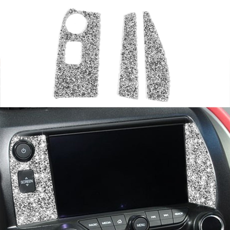 For Chevrolet Corvette C7 2014-2019 3 in 1 Car Navigate Panel Diamond Decorative Sticker, Left Drive - Car Interior Mouldings by PMC TechLife | Online Shopping South Africa | PMC TechLife | Buy Now Pay Later Mobicred