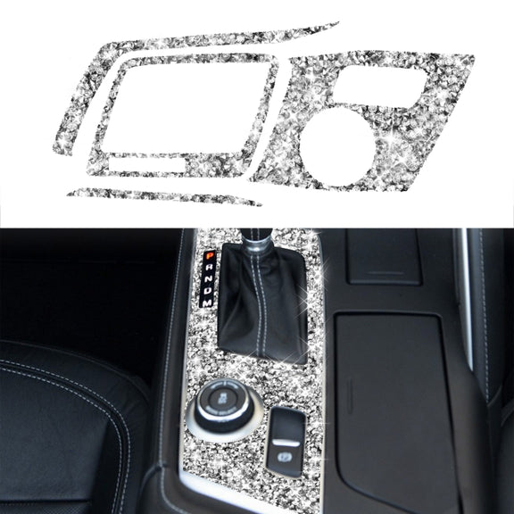 For Chevrolet Corvette C7 2014-2019 Car Gear Panel Diamond Decorative Sticker, Left Drive