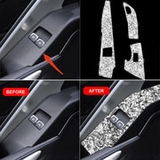 For Chevrolet Corvette C7 2014-2019 Car Door Button Panel Diamond Decorative Sticker, Left Drive