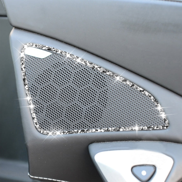 For Chevrolet Corvette C7 2014-2019 Car Door Speaker Frame Diamond Decorative Sticker, Left Drive - Car Interior Mouldings by PMC TechLife | Online Shopping South Africa | PMC TechLife | Buy Now Pay Later Mobicred