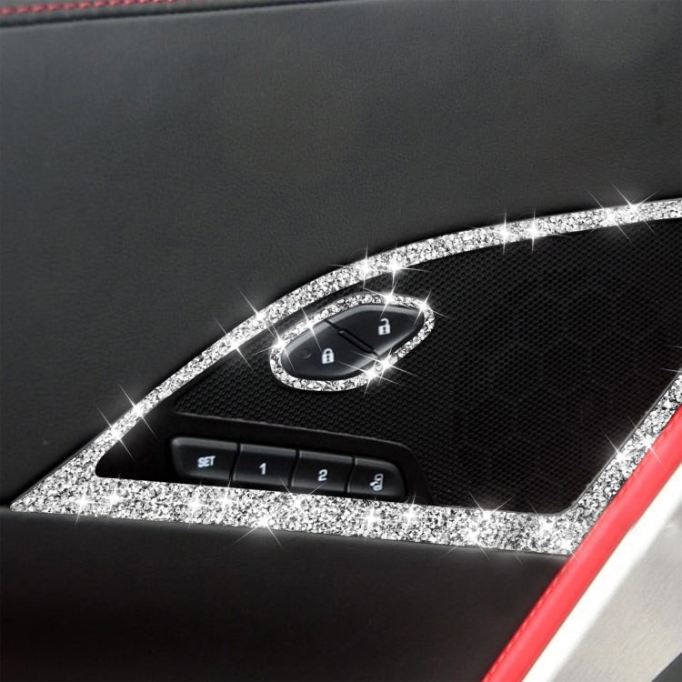 For Chevrolet Corvette C7 2014-2019 Car Door Speaker Frame Diamond Decorative Sticker, Left Drive - Car Interior Mouldings by PMC TechLife | Online Shopping South Africa | PMC TechLife | Buy Now Pay Later Mobicred