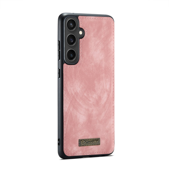 For Samsung Galaxy S23 FE CaseMe 008 Multifunctional Zipper Wallet Leather Phone Case with Lanyard(Pink)