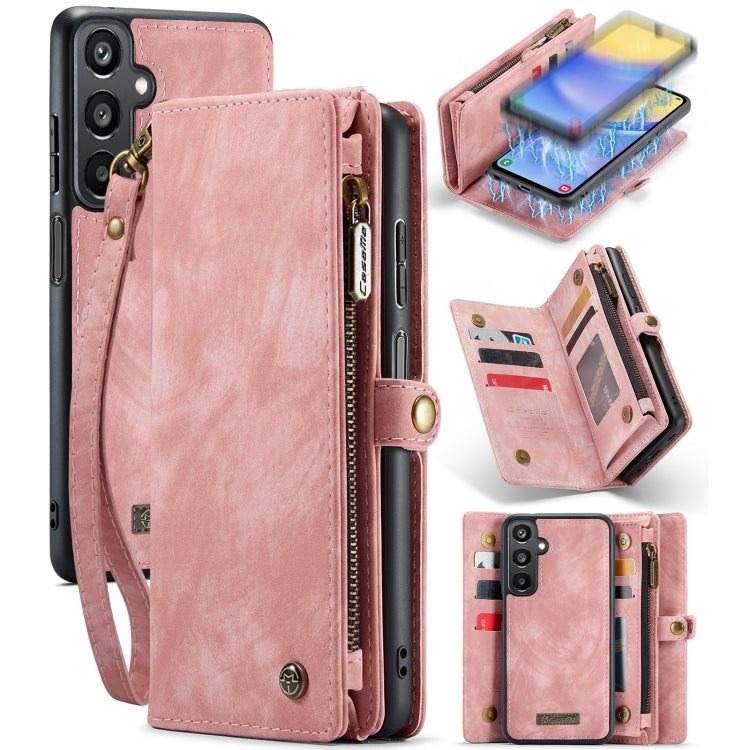 For Samsung Galaxy A15 5G CaseMe 008 Multifunctional Zipper Wallet Leather Phone Case with Lanyard(Pink) - free shipping - PMC Jewellery - Order now!