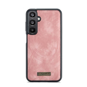 For Samsung Galaxy A15 5G CaseMe 008 Multifunctional Zipper Wallet Leather Phone Case with Lanyard(Pink)