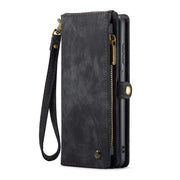 For Samsung Galaxy A25 4G CaseMe 008 Multifunctional Zipper Wallet Leather Phone Case with Lanyard(Black)