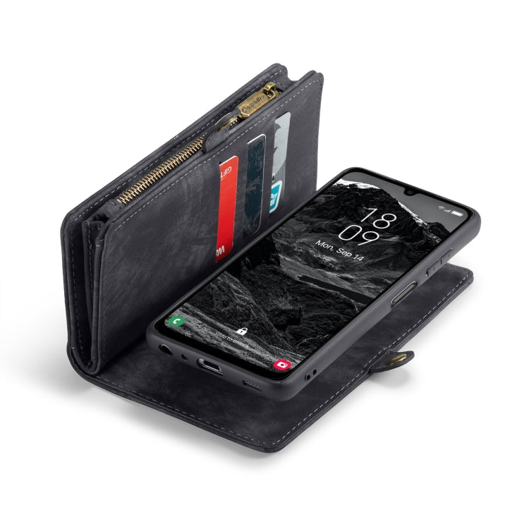 For Samsung Galaxy A25 4G CaseMe 008 Multifunctional Zipper Wallet Leather Phone Case with Lanyard(Black) - free shipping - PMC Jewellery - Order now!