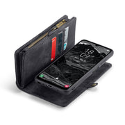 For Samsung Galaxy A25 4G CaseMe 008 Multifunctional Zipper Wallet Leather Phone Case with Lanyard(Black)
