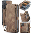 For Samsung Galaxy A25 4G CaseMe 008 Multifunctional Zipper Wallet Leather Phone Case with Lanyard(Brown) - Galaxy Phone Cases by CaseMe | Online Shopping South Africa | PMC Jewellery | Buy Now Pay Later Mobicred