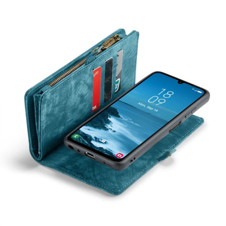 For Samsung Galaxy A25 4G CaseMe 008 Multifunctional Zipper Wallet Leather Phone Case with Lanyard(Blue)