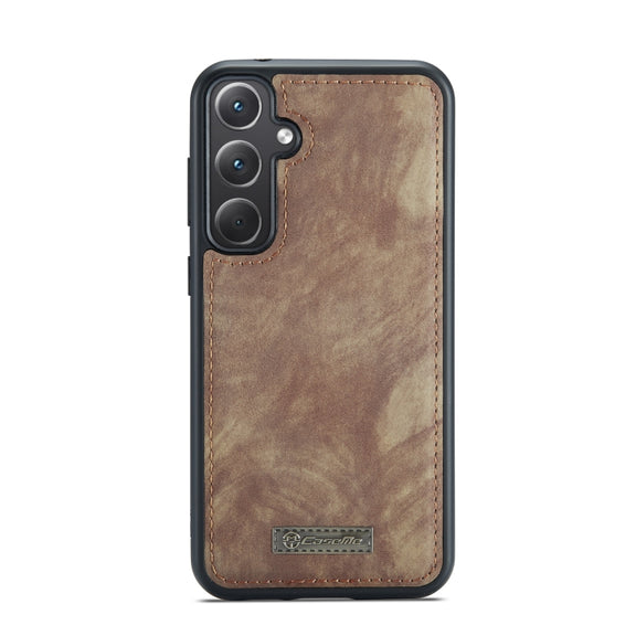 For Samsung Galaxy A35 5G CaseMe 008 Multifunctional Zipper Wallet Leather Phone Case with Lanyard(Brown)