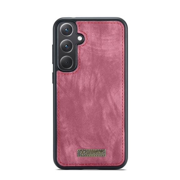 For Samsung Galaxy A35 5G CaseMe 008 Multifunctional Zipper Wallet Leather Phone Case with Lanyard(Red)