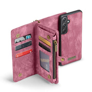 For Samsung Galaxy A35 5G CaseMe 008 Multifunctional Zipper Wallet Leather Phone Case with Lanyard(Red)