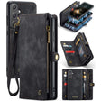 For Samsung Galaxy A55 5G CaseMe 008 Multifunctional Zipper Wallet Leather Phone Case with Lanyard(Black) - free shipping - PMC Jewellery - Order now!
