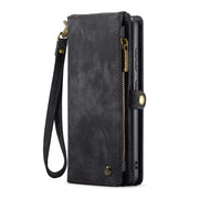 For Samsung Galaxy A55 5G CaseMe 008 Multifunctional Zipper Wallet Leather Phone Case with Lanyard(Black)