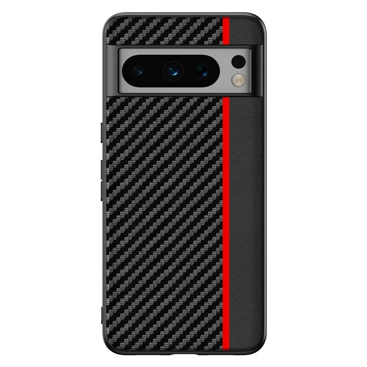 For Google Pixel 9 Ultra-thin Carbon Fiber Texture Printing Phone Case(Black Red) - Google Cases by PMC TechLife | Online Shopping South Africa | PMC TechLife | Buy Now Pay Later Mobicred