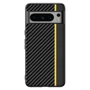 For Google Pixel 9 Ultra-thin Carbon Fiber Texture Printing Phone Case(Black Yellow)