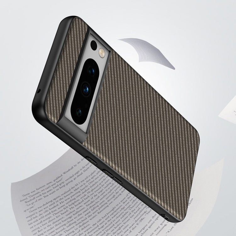For Google Pixel 9 Pro Ultra-thin Carbon Fiber Texture Printing Phone Case(Gold) - Google Cases by PMC TechLife | Online Shopping South Africa | PMC TechLife | Buy Now Pay Later Mobicred