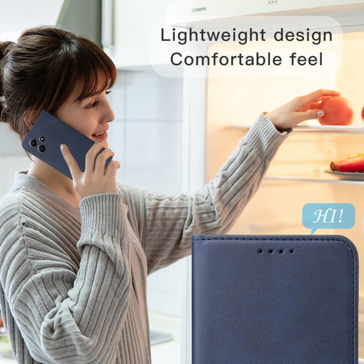 For vivo S18 Magnetic Closure Leather Phone Case(Blue)