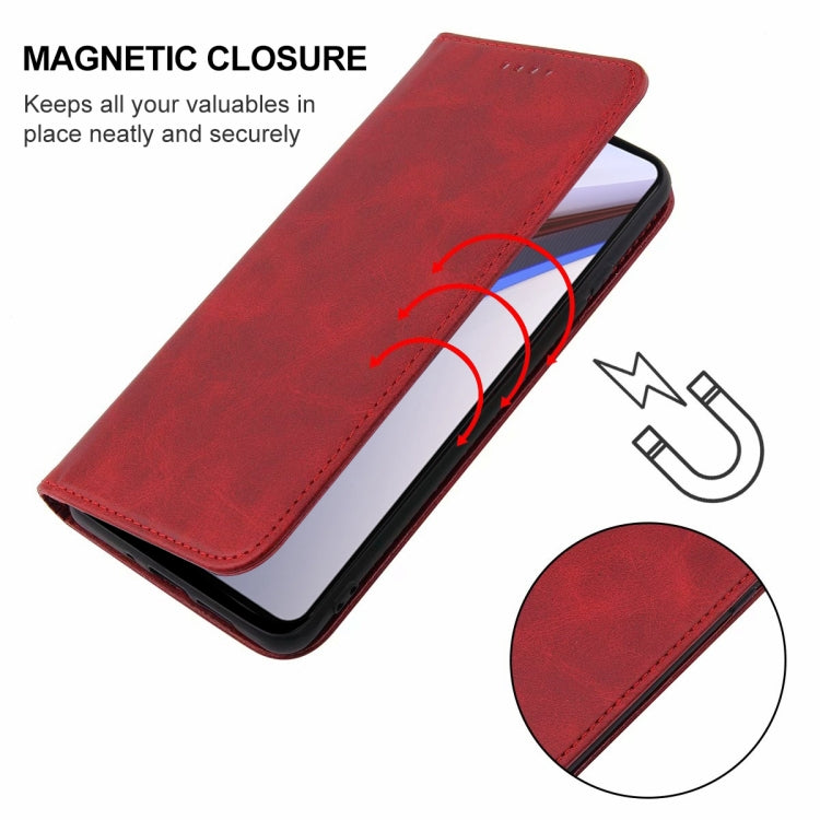 For vivo iQOO 12 Magnetic Closure Leather Phone Case(Red) - vivo Cases by PMC TechLife | Online Shopping South Africa | PMC TechLife | Buy Now Pay Later Mobicred