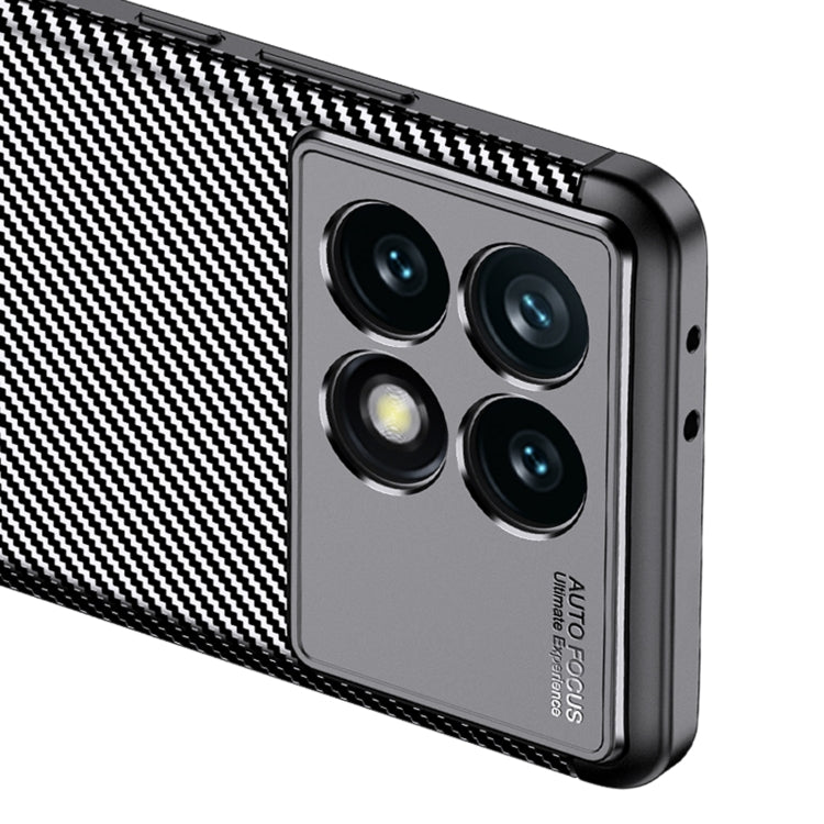 For Xiaomi Redmi K70 Pro Carbon Fiber Texture Shockproof TPU Phone Case(Black)