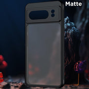For Google Pixel 9 Pro Ultra-thin Translucent PC+TPU Phone Case(Black)