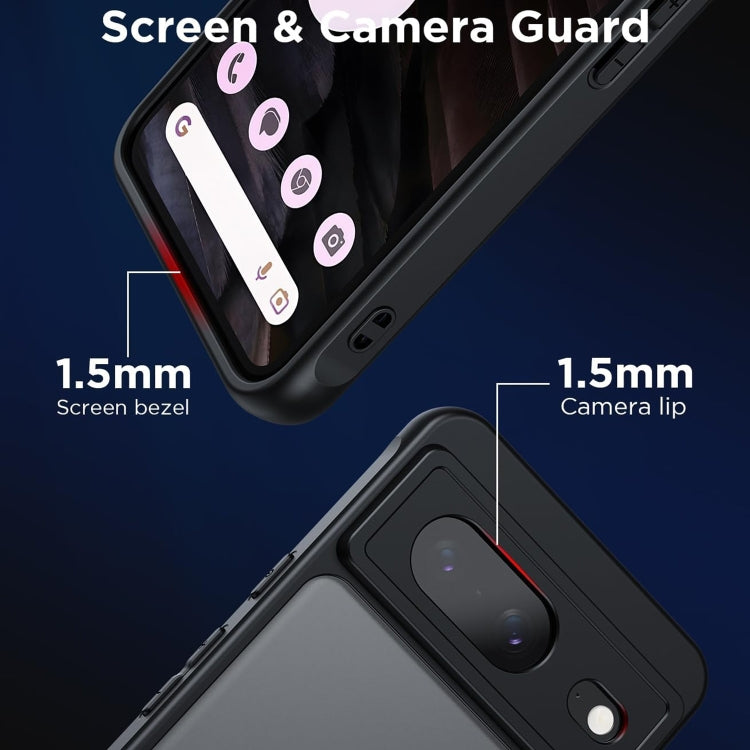 For Google Pixel 9 Ultra-thin Translucent PC+TPU Phone Case(Black) - Google Cases by PMC TechLife | Online Shopping South Africa | PMC TechLife | Buy Now Pay Later Mobicred