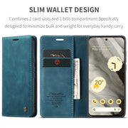 For Google Pixel 8 CaseMe 013 Multifunctional Horizontal Flip Leather Phone Case(Blue)