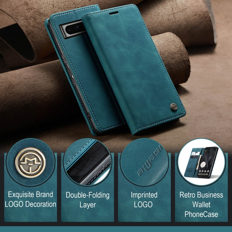 For Google Pixel 8 Pro CaseMe 013 Multifunctional Horizontal Flip Leather Phone Case(Blue) - free shipping - PMC TechLife - Order now!